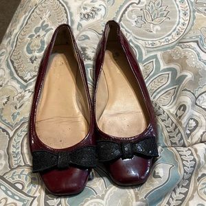 Burgundy size 6 kate spade flats